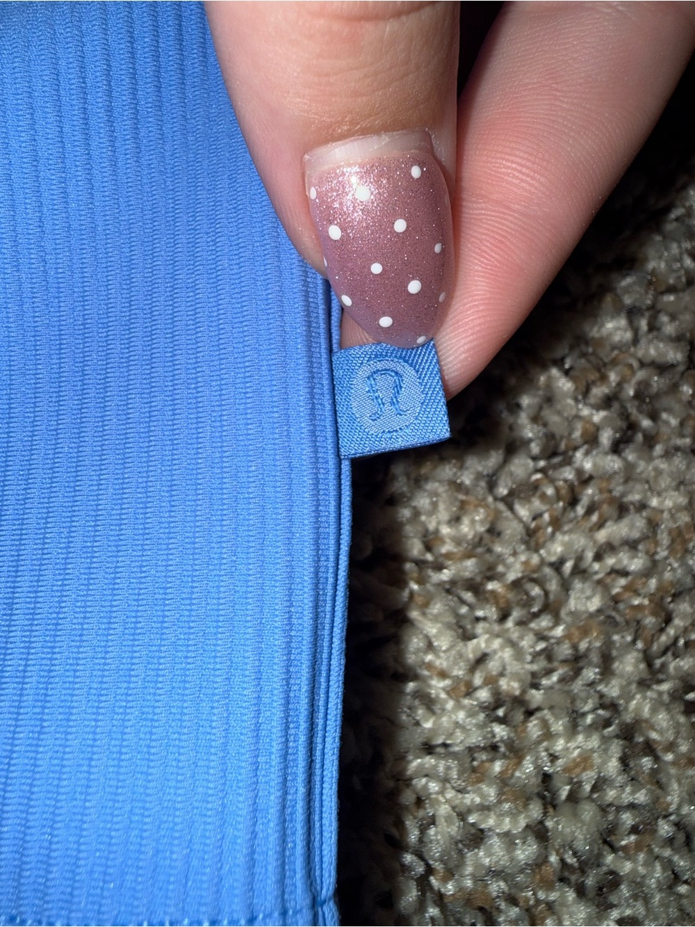lululemon Blue Ribbed Racerback Tank Top - Picture 2 of 4